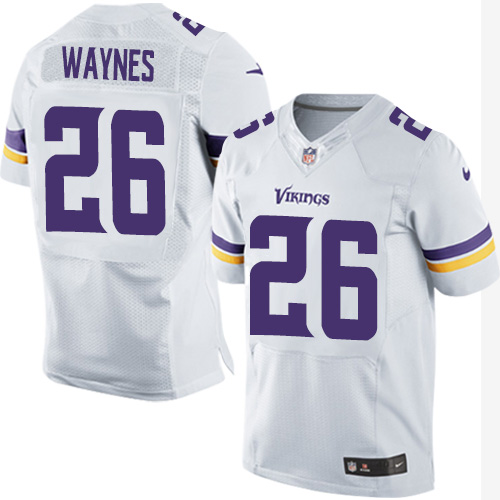 Men's Elite Trae Waynes Nike Jersey White Road - #26 NFL Minnesota Vikings